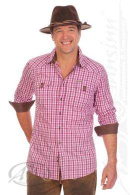 Spieth & Wensky Trachtenhemd - WASHINGTON, Fuchsia, 41/42 (L)
