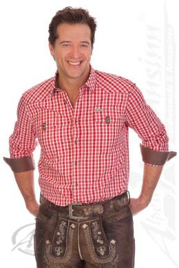 Spieth & Wensky Trachtenhemd - WASHINGTON, Rot, 47/48 (XXXL)