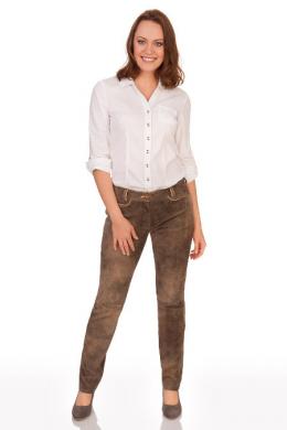 Spieth & Wensky Trachtenlederhose Damen - HEIDMOOR, Marone, 40
