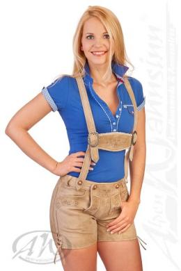 Spieth & Wensky Trachtenlederhose Damen - LASSO, Gerste, 34