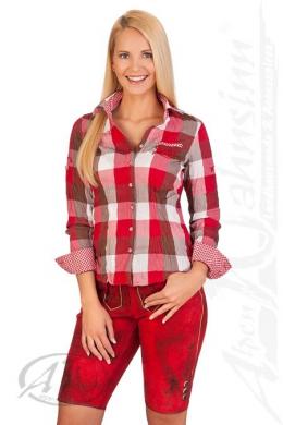 Spieth & Wensky Trachtenlederhose Damen - RITA, Rubin, 40