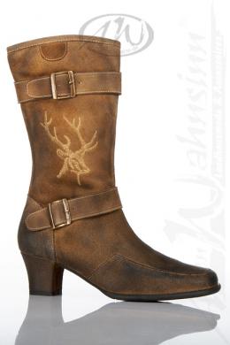 Spieth & Wensky Trachtenstiefel Damen - CORA, Natur gespeckt, 38