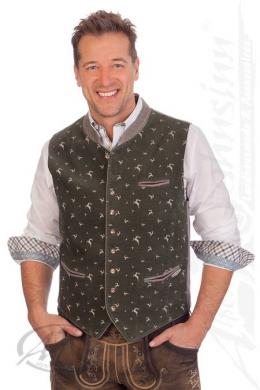 Spieth & Wensky Trachtenweste - BREGENZ oliv, Oliv, 52