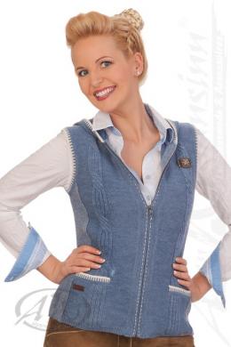 Spieth & Wensky Trachtenweste Damen - ALBENA, Hellblau, XXXL