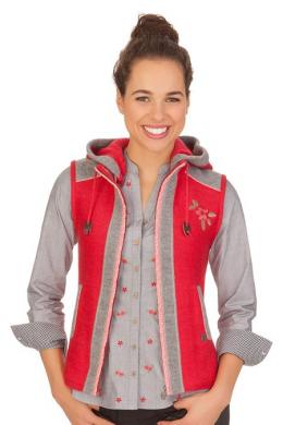Spieth & Wensky Trachtenweste Damen - GRAIN, Mohn, XXXL