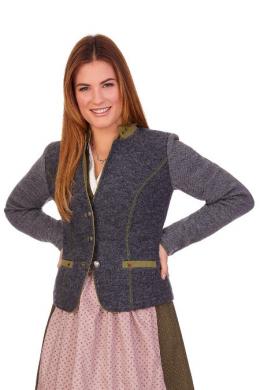 Spieth & Wensky Walkjacke Damen - NOBEL, Mittelgrau/Grün, 40