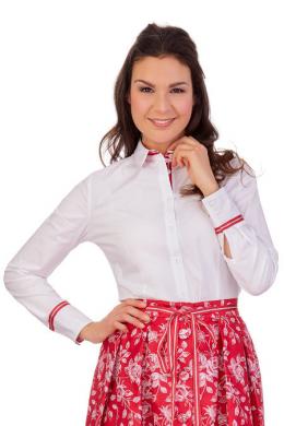 Steinbock Trachtenbluse - LEVINA, Weiß, 48