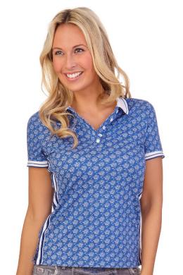 Steinbock Trachtenshirt Damen - LILETTE, Blau, XL