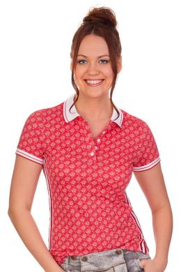 Steinbock Trachtenshirt Damen - LILETTE, Mittelrot, L