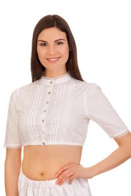 Stockerpoint Dirndlbluse - B7086, Weiß, 32