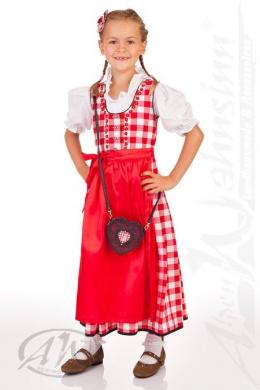 Stockerpoint Kinderdirndl 3tlg. - EMILY, Rot, 110/116