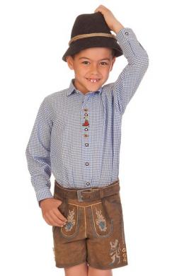 Stockerpoint Lederhose Kinder - BAYERN, Hanf, 98/104