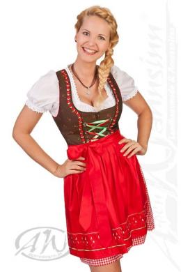 Stockerpoint Mini Dirndl 3tlg. - PIPPA, Rot, 34
