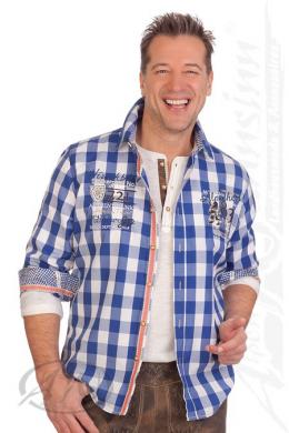 Stockerpoint Trachtenhemd - DAN, Blau, 37/38 (S)