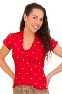 Stockerpoint Trachtenshirt Damen - TEA, Rot, 40