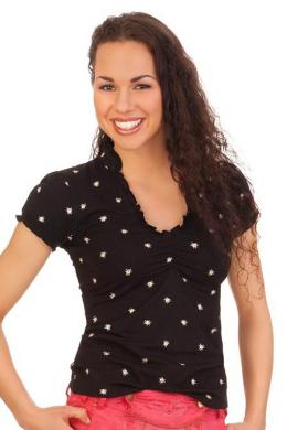 Stockerpoint Trachtenshirt Damen - TEA, Schwarz, 34