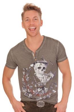 Stockerpoint Trachtenshirt Herren - OSKAR, Stein, XL