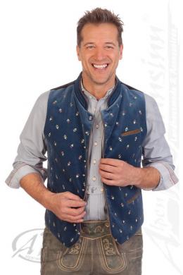 Stockerpoint Trachtenweste - CALZADO, Rauchblau, 46
