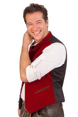 Stockerpoint Trachtenweste - RICARDO, Dunkelrot, 25