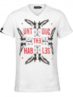 The Untouchables Herren Shirt Logo Angels (L) (wei)