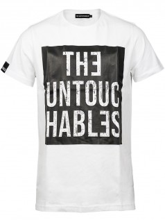 The Untouchables Herren Shirt Logo Square (L) (wei)