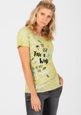 TIMEZONE Printed Basic Roundneck T-Shirts/Polos flower yellow
