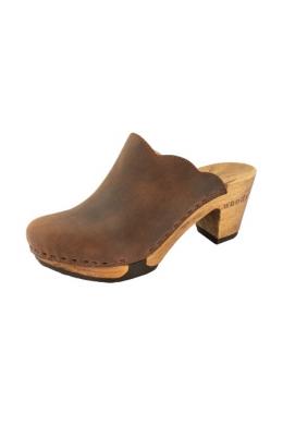 Woody Clogs Damen - NINA, Tabak, 42