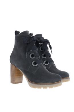 XAVER LUIS Trachten Stiefeletten - LENI, Anthrazit, 38