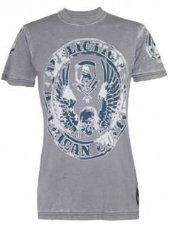 Affliction Herren Shirt Master Cutch Grau (M)