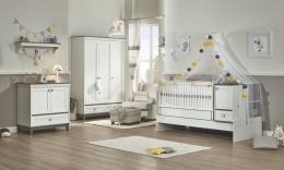 Almila Babyzimmer Set 4-teilig Mia mit Schaukelbett