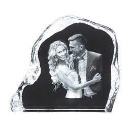 Ansprechendes Glasfoto mit Ihrem Hochzeitsbild in 3D Optik