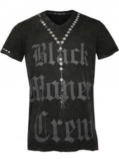 Black Money Crew Herren Shirt Rich Love (L) (schwarz)