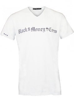 Black Money Crew Herren Shirt Trouble (L) (wei)
