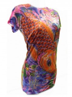 Christian Audigier Damen Special Tunic Koi