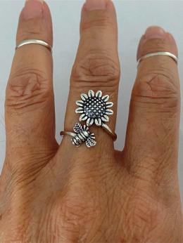 Damen Alle Jahreszeiten Sonnenblume Urlaub Metall Urlaub Metall Bestseller Ring Ringe