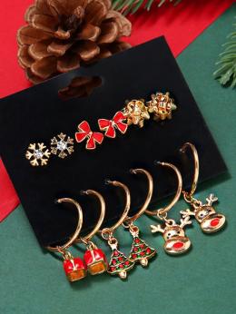 Damen Lässig Alle Jahreszeiten Weihnachten Metall Urlaub Metall Standard Baumeln Ohrringe