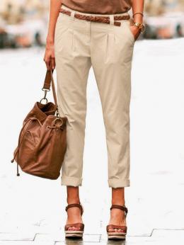 Damen Lässig Unifarben Alle Jahreszeiten Normal Regelmäßige Passform Standard Gerade Hosen H-Linie Regelmäßig Fashion Hose