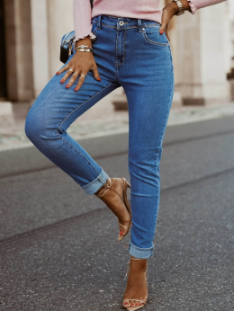 Damen Lässig Unifarben Alle Jahreszeiten Normal Täglich Weit Gerade Hosen Lang H-Linie Jeans