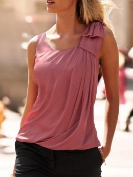 Damen Lässig Unifarben Sommer Mikroelastizität Täglich Jersey Ärmellos Rundhals Regelmäßig Tanktop Blusen & Shirts
