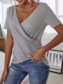 Damen Lässig Unifarben Sommer Zuhause Weit Jersey Kurzarm Regelmäßig Regelmäßig T-Shirt