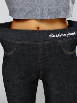 Damen Lässig Unifarben Winter Mikro-Elastizität Täglich Fest Mittlere Taille H-Linie Regelmäßig Jeans