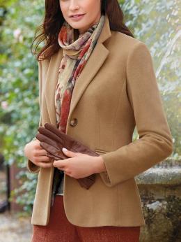 Damen Lässig Unifarben Winter Normal Keine Elastizität Täglich Standard Wolle H-Linie Blazer