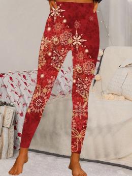 Damen Lässig Winter Weihnachtsbaum Normal Täglich Fest Bestseller Lang Legging Leggings