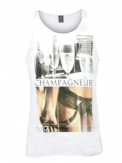 Death By Zero Herren Top Champagne Life (wei)