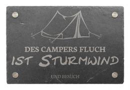 Dekoschild aus Schiefer 30 x 20 cm - Motiv Zelt