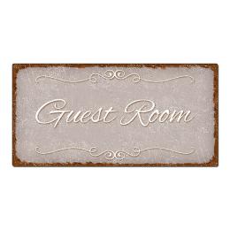 Dekoschild im Vintage Look mit Wunschtext 200 x 100mm taupe/braun