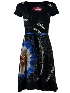 Desigual Damen Kleid Puerto Plata (schwarz)