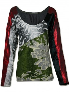 Desigual Damen Langarm Shirt Japanese Garden