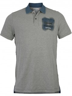 Desigual Herren Polo Iticy (grau)