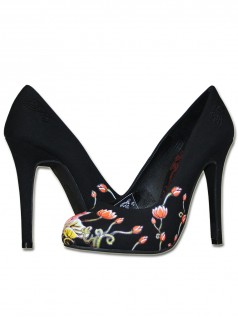 Ed Hardy Damen High Heel Schuh Flowers (37)